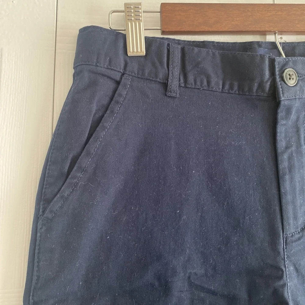 The Children's Place Chino Shorts Boys Size 12 Navy Husky School Uniform Cotton